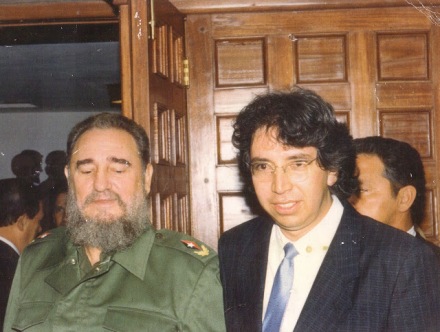 Fidel Castro y Patricio Falconí: en el cumpleaños del Comandante cubano.